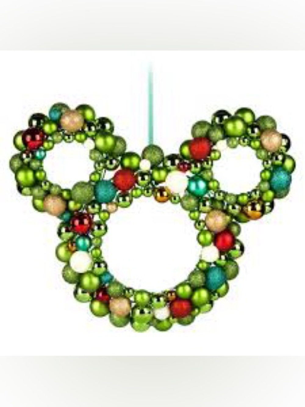2025 Disney Parks Mickey Mouse Icon Christmas Ornament Wreath
